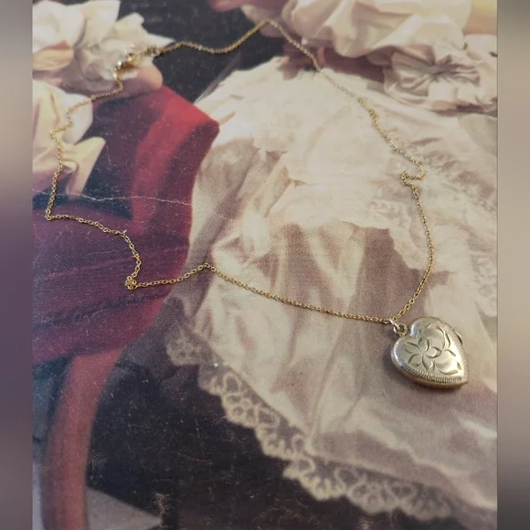 Birks Gold Filled Floral Heart Necklace - Picture 12 of 14